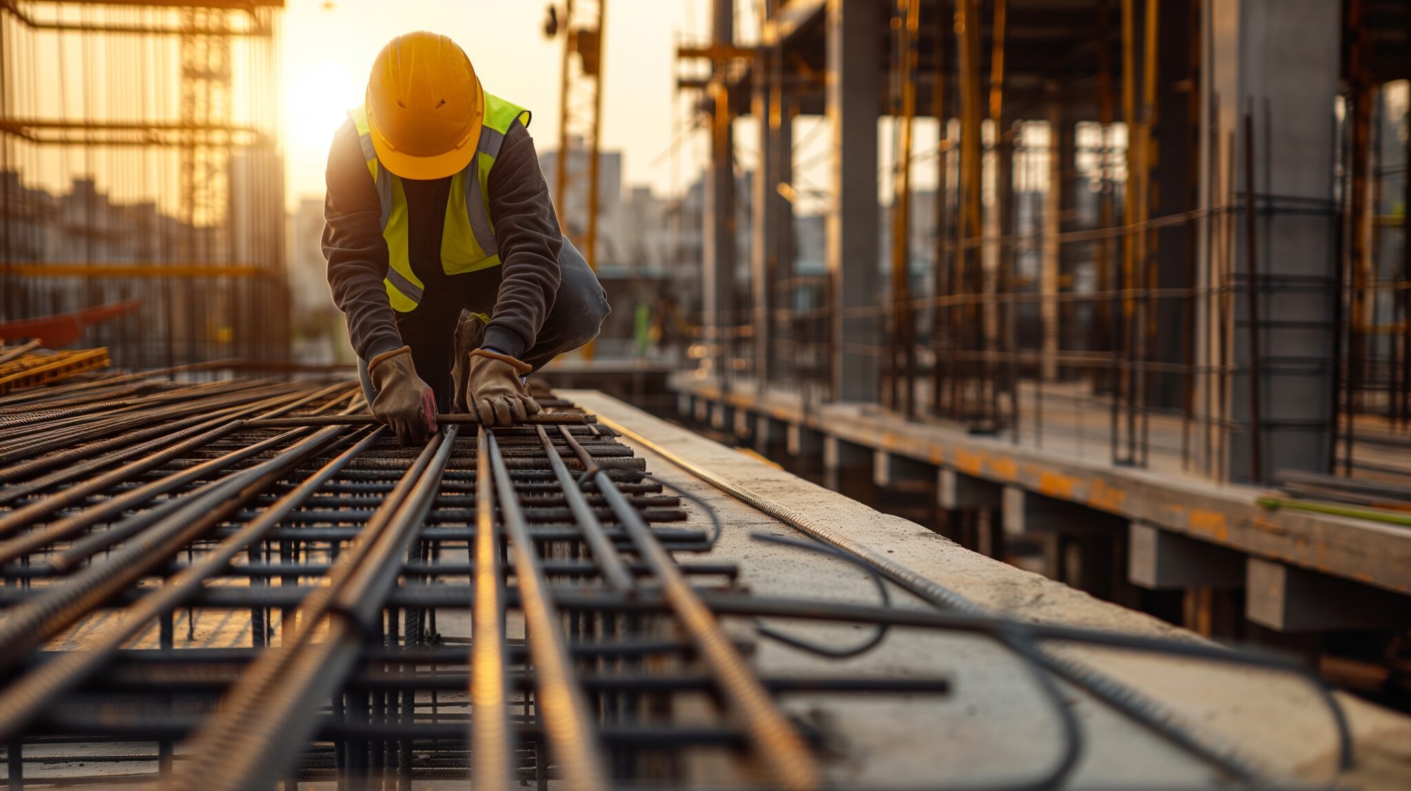 A,Construction,Worker,Wearing,A,Yellow,Hard,Hat,And,Safety